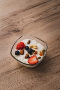 Yogurt with fruit and nuts